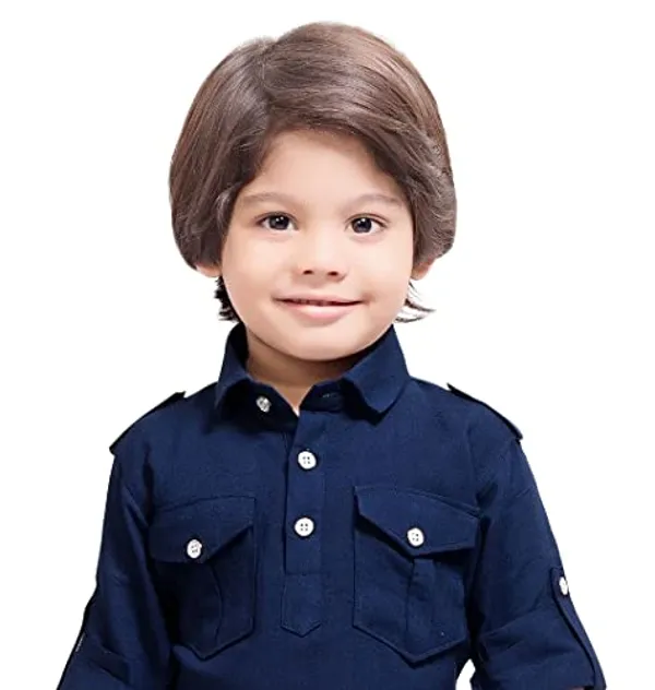 Navy_Blue_Cotton_Boys_Pathani_Suit