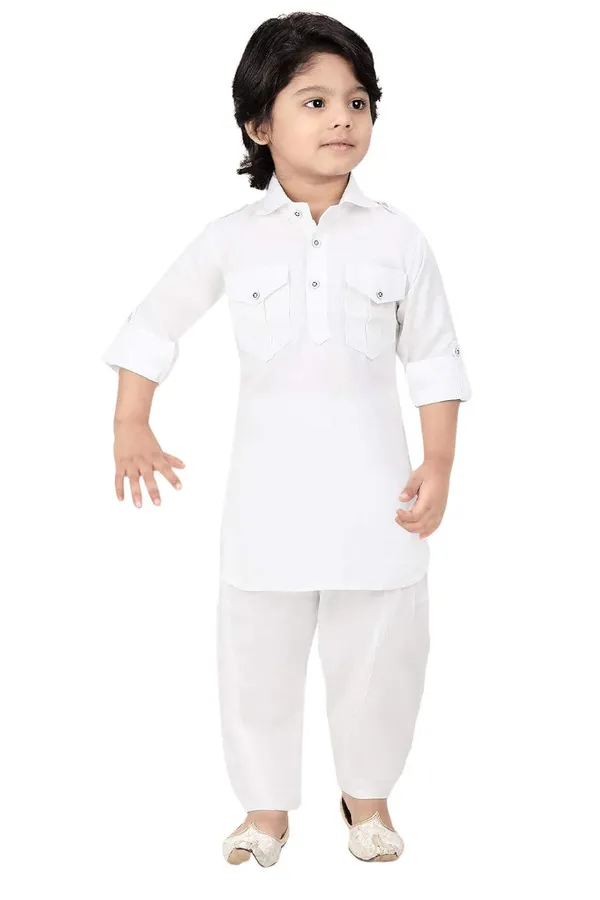 White_Cotton_Boys_Pathani_Suit