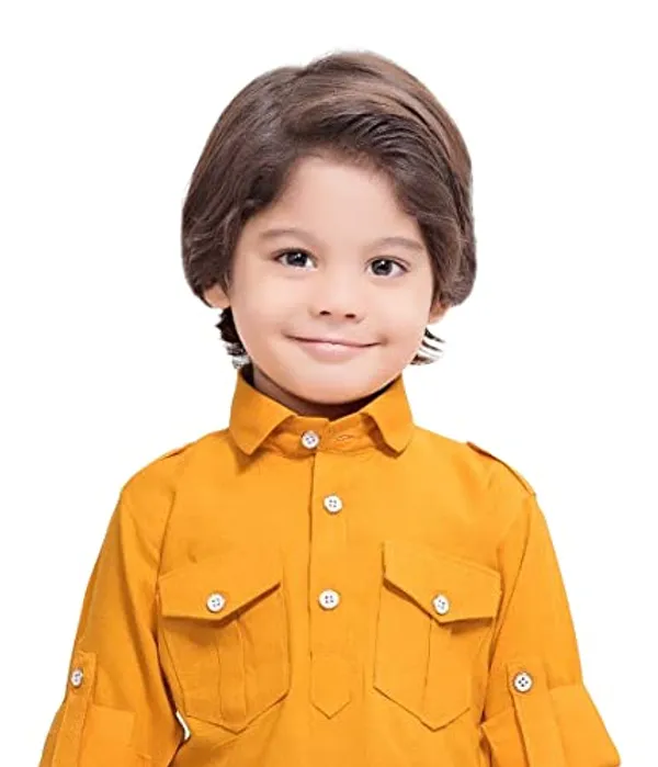 Yellow_Cotton_Boys_Pathani_Suit