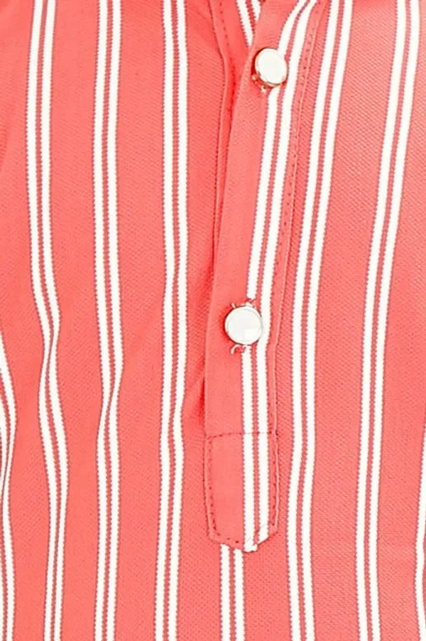 Peach_Striped_Cotton_Boys_Pathani_Suit