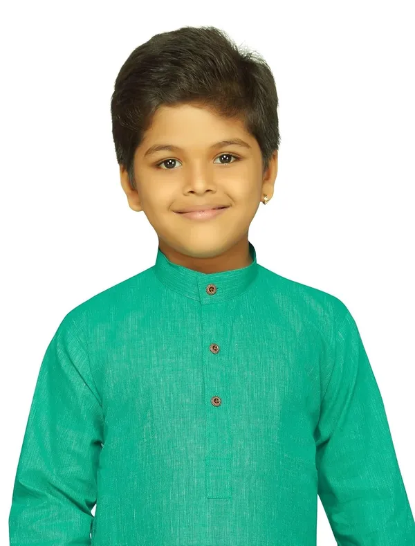 Aqua_Ethnic_Wear_Cotton_Kurta_Pyjama_Set_For_Boys