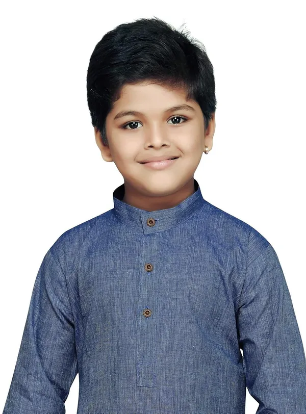 Blue_Grey_Ethnic_Wear_Cotton_Kurta_Pyjama_Set_For_Boys