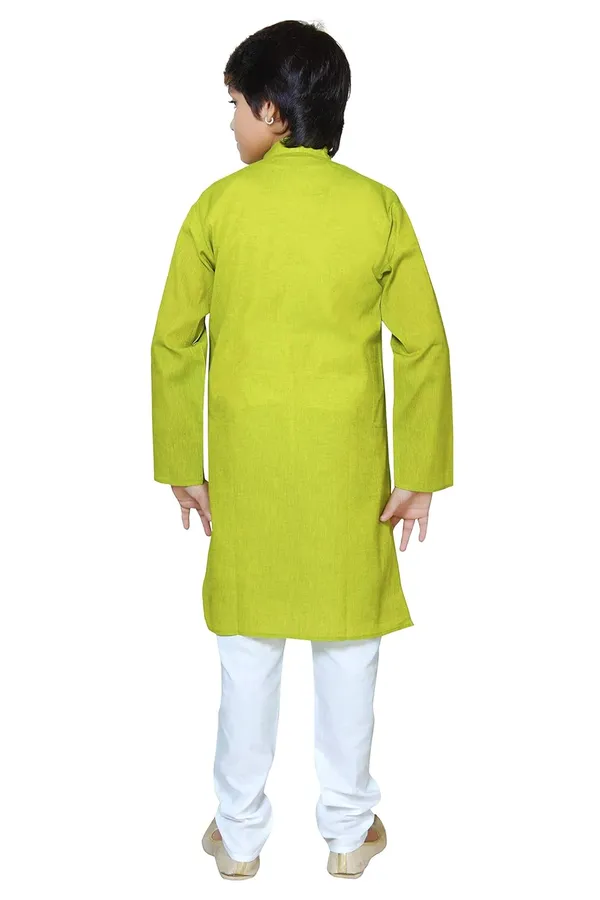 Light_Green_Traditional_Ethnic_Wear_Cotton_Kurta_Pyjama_Set_For_Boys
