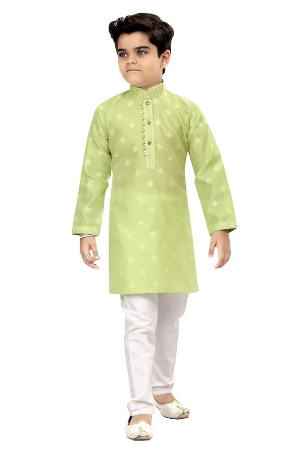 Pista_Boys_Traditional_Printex_Silk_Kurta_Pyjama_Set