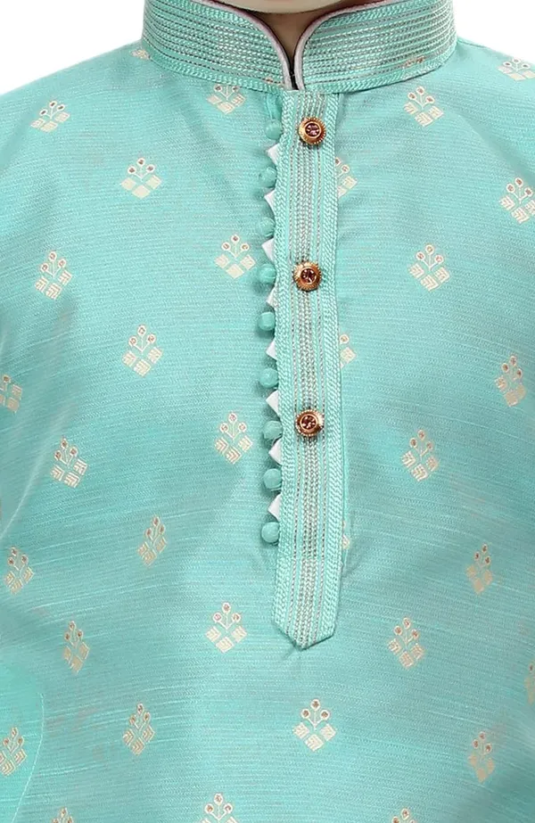 Sky_Blue_Boys_Traditional_Printex_Silk_Kurta_Pyjama_Set