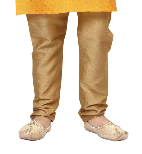 Yellow_Boys_Traditional_Printex_Silk_Kurta_Pyjama_Set