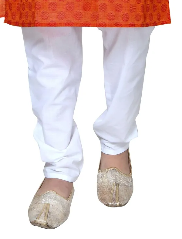 White_Ethnic_Wear_Cotton_Kurta_Pyjama_Set_For_Boys