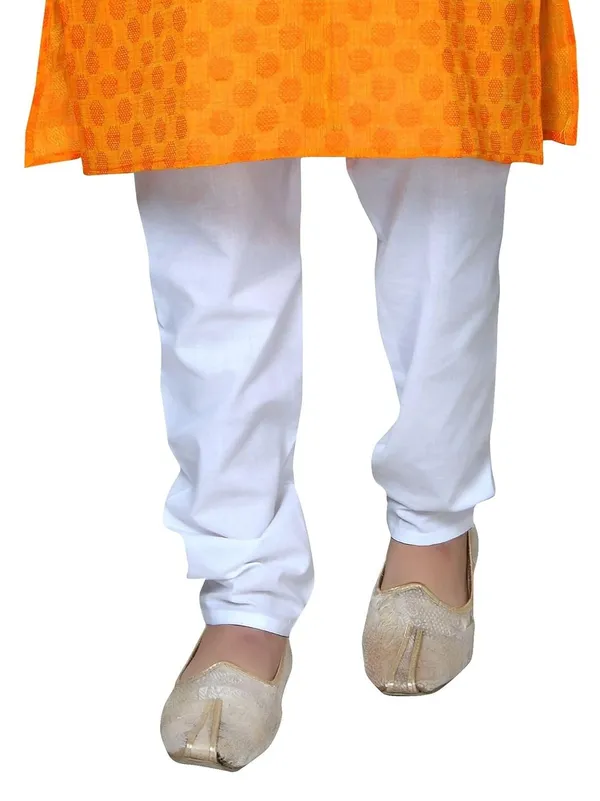 Yellow_Ethnic_Wear_Cotton_Kurta_Pyjama_Set_For_Boys