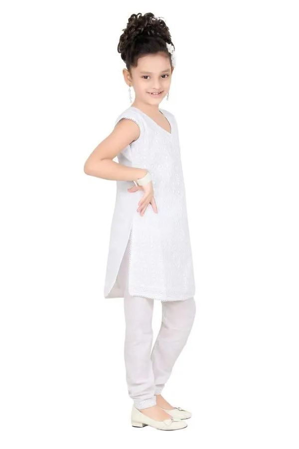White_Girls_Cotton_Salwar_And_Churidar_Suit