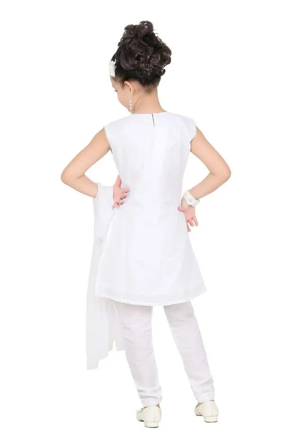White_Girls_Cotton_Salwar_And_Churidar_Suit
