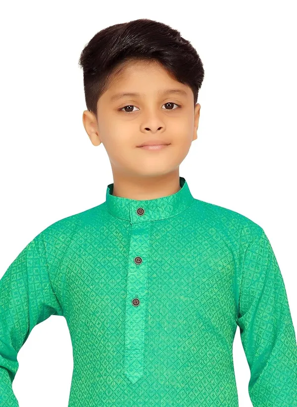 Green_Boys_Cotton_Kurta_Pyjama_Set