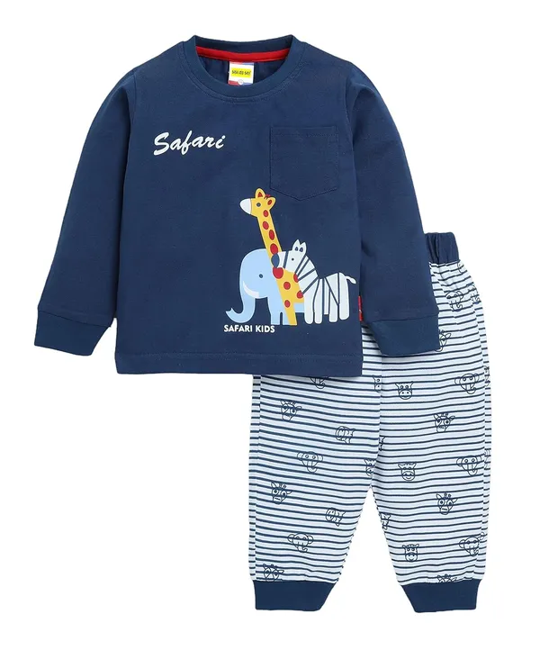 Blue_Long_Sleeves_Round_Neck_T-Shirt_And_Pant_Set_For_Baby_Boys