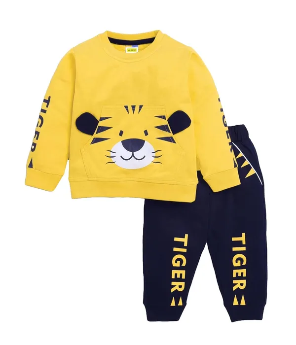 Yellow_Long_Sleeves_Round_Neck_T-Shirt_And_Pant_Set_For_Baby_Boys