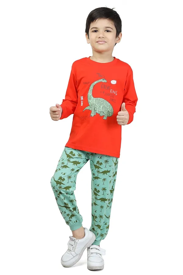 Red_Long_Sleeves_Round_Neck_T-Shirt_And_Pant_Set_For_Baby_Boys