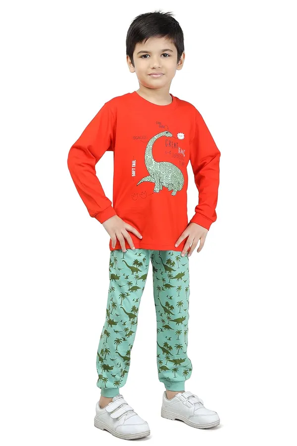 Red_Long_Sleeves_Round_Neck_T-Shirt_And_Pant_Set_For_Baby_Boys