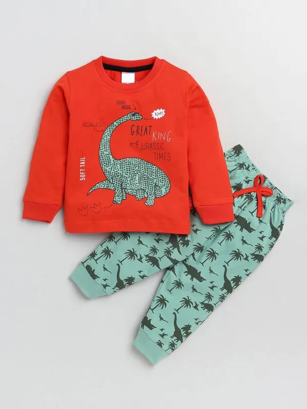 Red_Long_Sleeves_Round_Neck_T-Shirt_And_Pant_Set_For_Baby_Boys