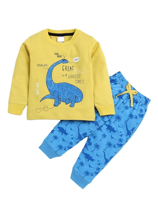 Yellow_Long_Sleeves_Round_Neck_T-Shirt_And_Pant_Set_For_Baby_Boys