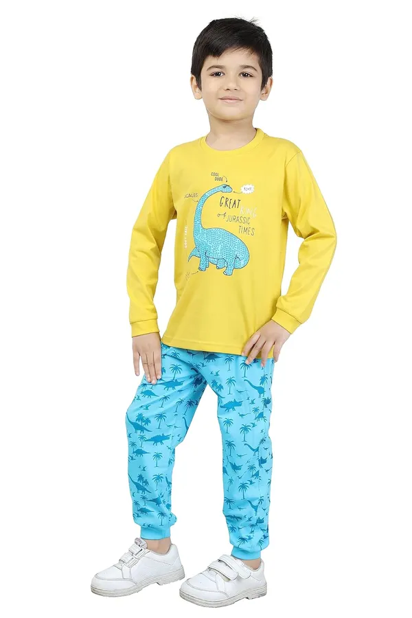 Yellow_Long_Sleeves_Round_Neck_T-Shirt_And_Pant_Set_For_Baby_Boys