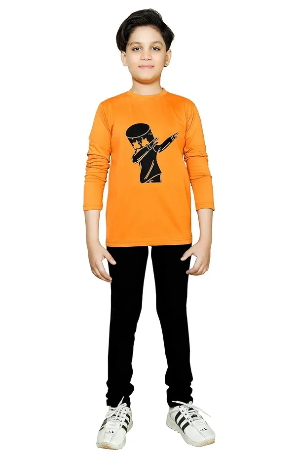 Mustard_Full_Sleeves_Round_Neck_Cotton_Printed_T-Shirt_For_Boys