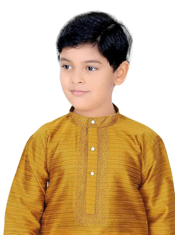 Gold_Zari_Work_Kurta_Pyjama_Set_For_Kids