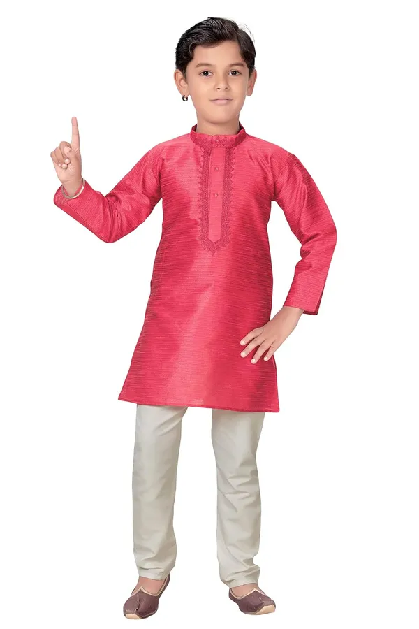 Pink_Zari_Work_Kurta_Pyjama_Set_For_Kids