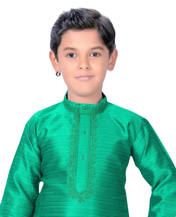 Seafoam_Green_Zari_Work_Kurta_Pyjama_Set_For_Kids