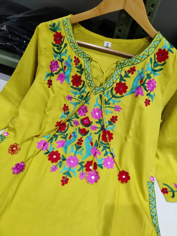 Beautiful_Cotton_Aari_Work_Kurti_and_Palazzo_Set