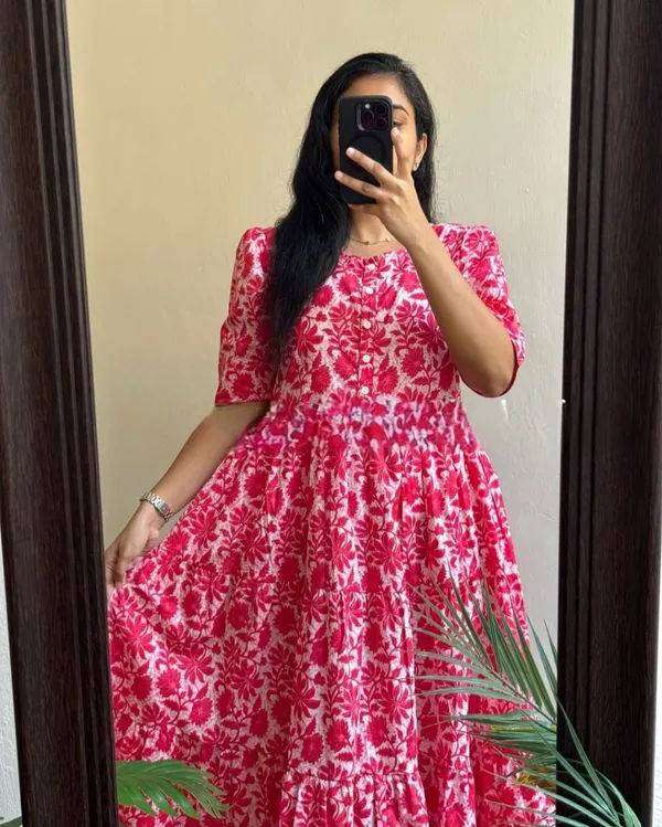 Beautiful_Cotton_Printed_Flare_Middi/_Dress