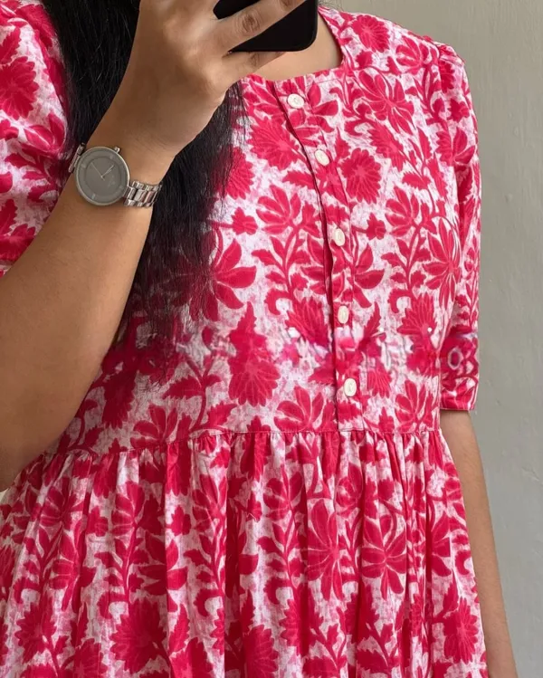 Beautiful_Cotton_Printed_Flare_Middi/_Dress