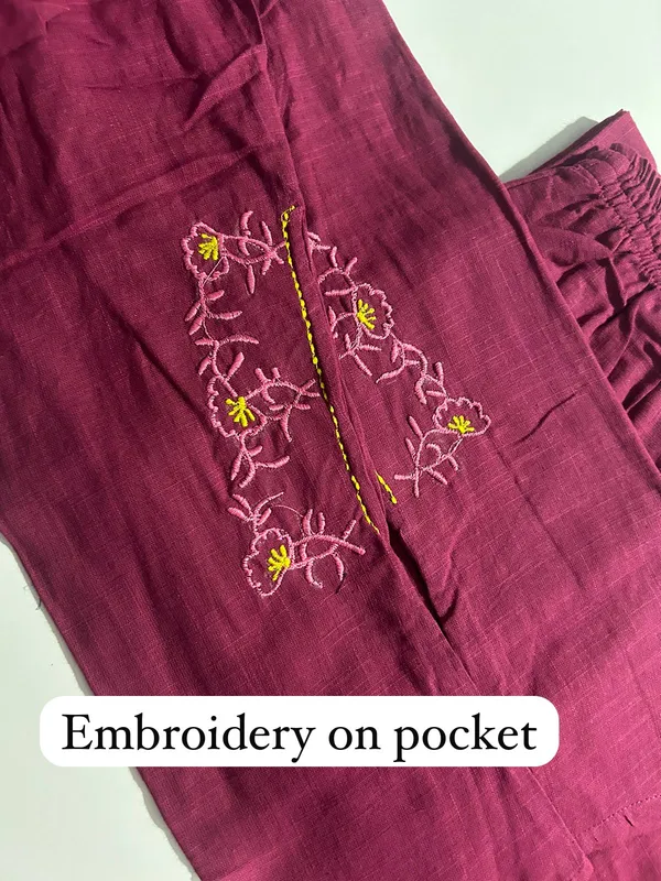 Wine_Purple_Beautiful_cotton_A-line_Kurta_and_Pant_Set_For_Women