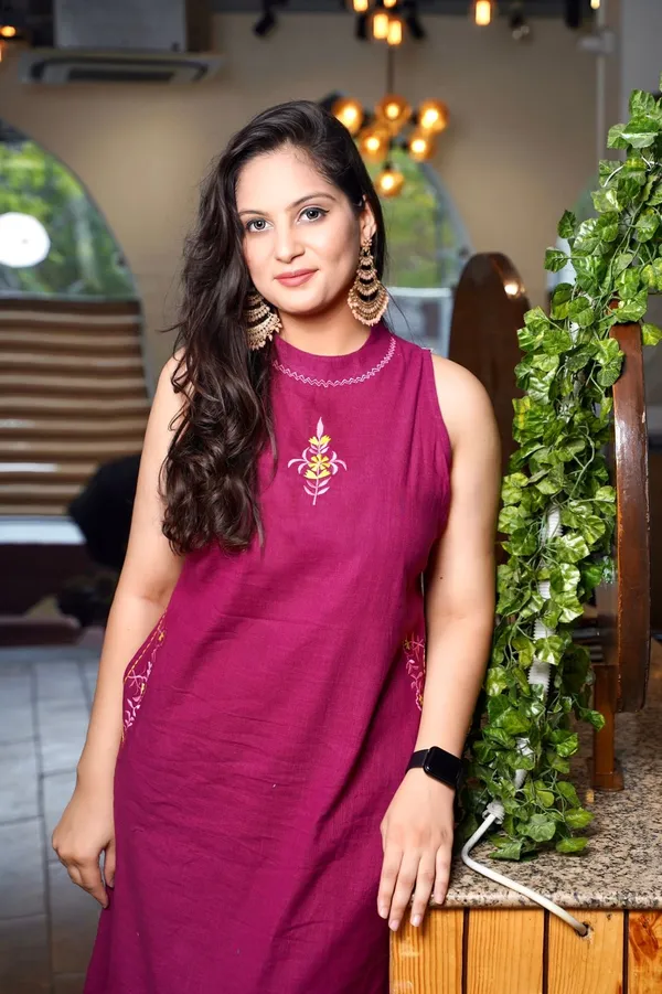 Wine_Purple_Beautiful_cotton_A-line_Kurta_and_Pant_Set_For_Women