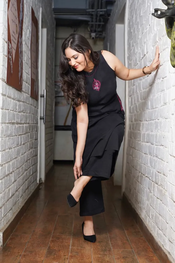 Black_Beautiful_cotton_A-line_Kurta_and_Pant_Set_For_Women