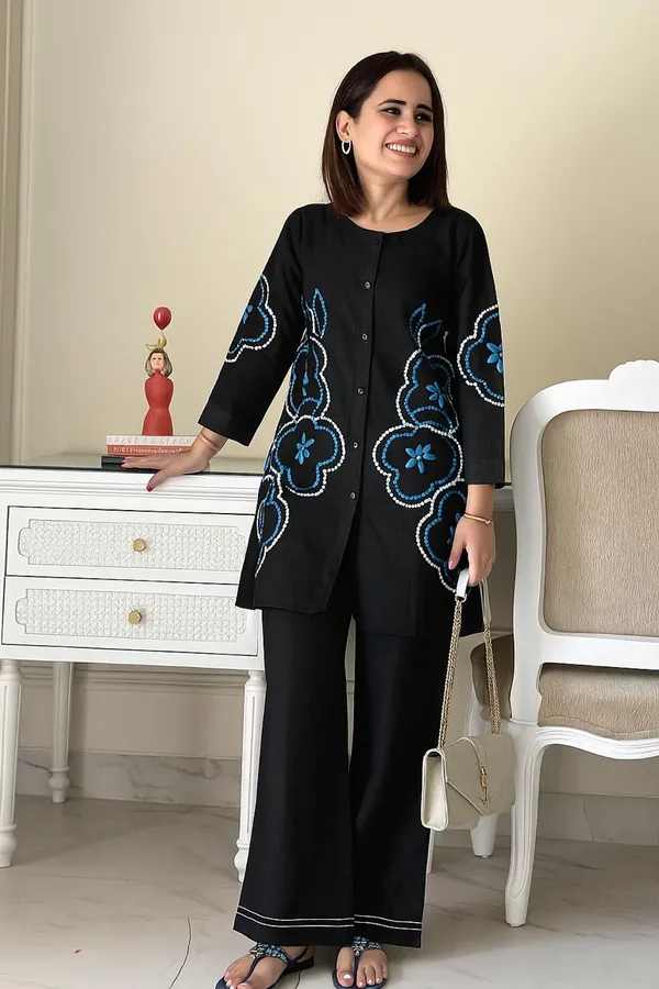 Black_Cotton_Embroidery_Co-ord_Set_For_Women