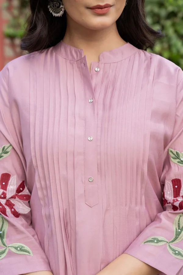 Pink_Cotton_Embroidered_Kurti_and_Pant_Set_For_Women