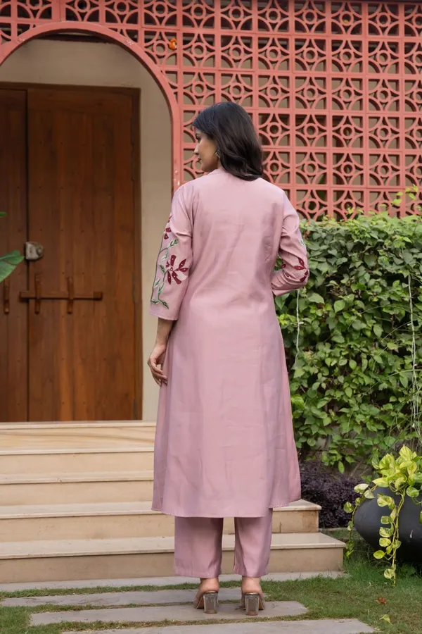 Pink_Cotton_Embroidered_Kurti_and_Pant_Set_For_Women