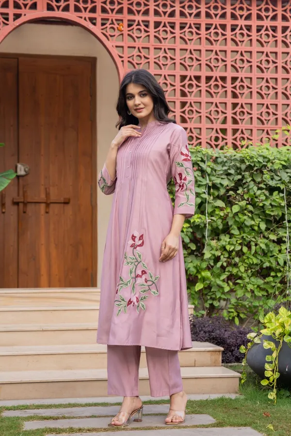 Pink_Cotton_Embroidered_Kurti_and_Pant_Set_For_Women