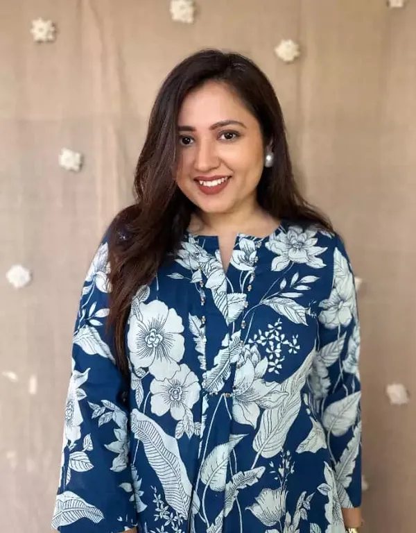 Blue_Cotton_Floral_Print_Kurti_and_Pant_Co-ord_Set_For_Women
