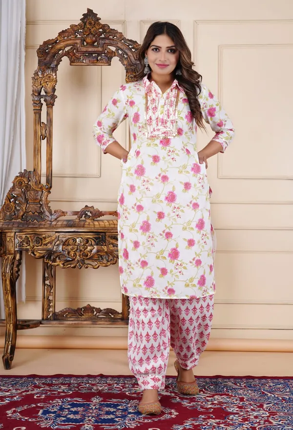 Cotton_Printed_Kurti_and_Pathani_Pant_Set