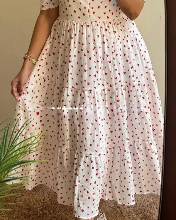 Cream_Cotton_Printed_Midi/Gown_For_Women