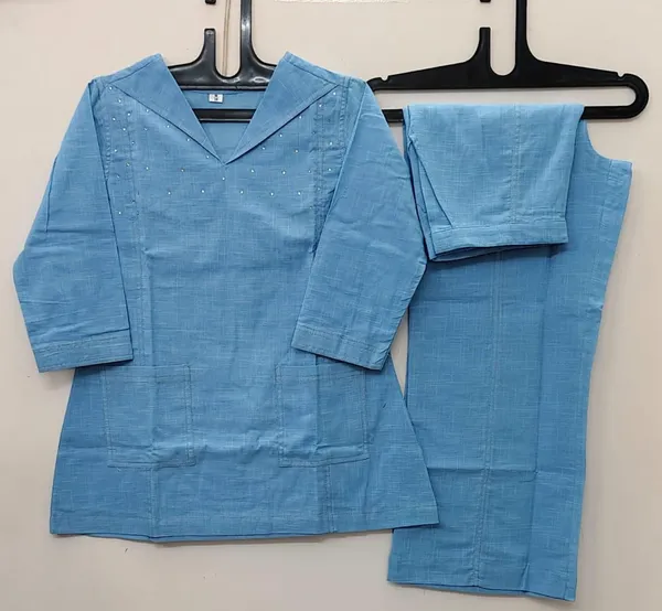 Light_Blue_Cotton_Slub_Co-ord_Set_For_Women