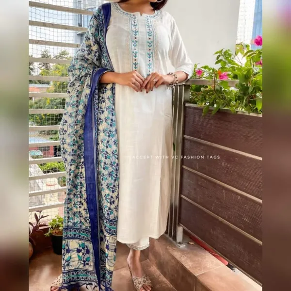 Off-White_Handloom_Cotton_Kurta_Pant_and_Khadi_Silk_Dupatta_Set_For_Women