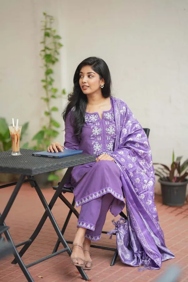 Purple_Khadi_Cotton_Embroidered_Kurti_and_Pant_With_Dupatta_For_Women