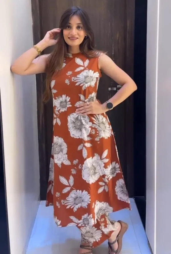 Rust_Printed_Cotton_Flex_Kurti_and_Pant_Co-ord_Set_For_Women