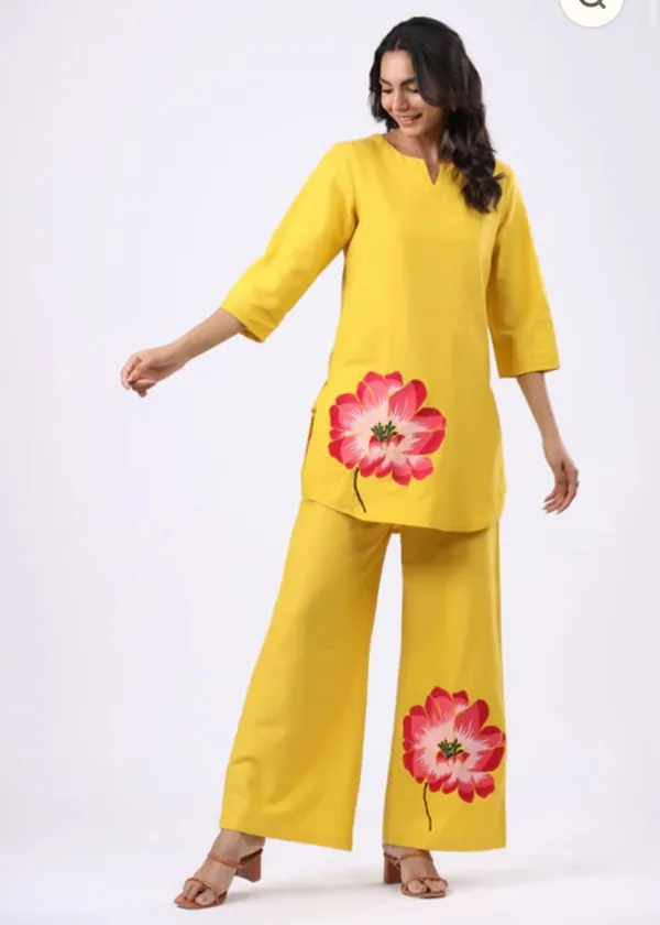 Mustard_Pure_Cotton_Beautiful_Co-ord_Set_For_Women