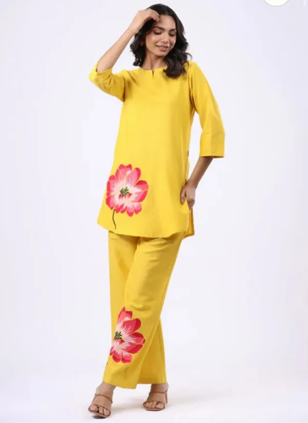 Mustard_Pure_Cotton_Beautiful_Co-ord_Set_For_Women