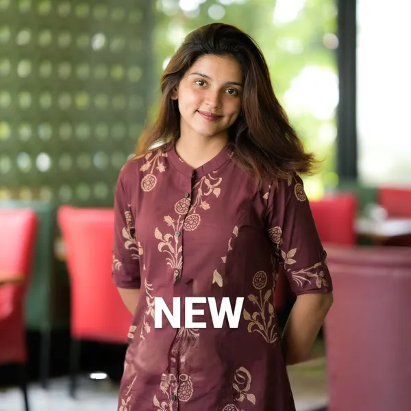 Maroon_Pure_cotton_Kurti_and_Pant_Co-ord_Set_For_Women