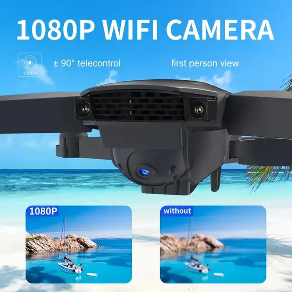988_Drone_Two_Camera_With_Two_Batteries_Drone_With_4K_Camera_Wifi_Fpv_1080P_Hd_Dual_Camera_Foldable_Rc_Drone_Altitude_Hold_Headless_Mode_Visual_Positioning_Auto_Return_App_Control_Multicolor