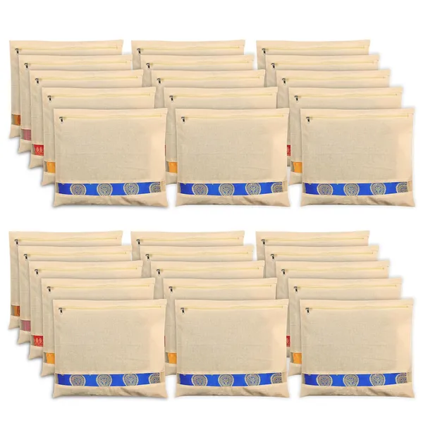 Pack_Of__32_Large_Cotton_Saree_Covers_with_Zipper_-_Off-White_-16.5_*_14.5_Inches
