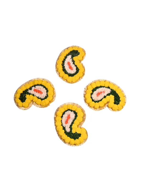 Combo_of_4_Multicolor_Anvitha_Mango_Shaped_Artificial_Rangoli_|16_x_13_inch|_Festive_Decor