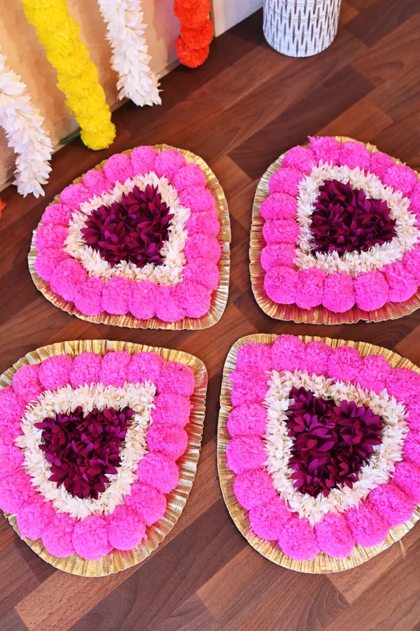 Combo_of_4_Multicolor_Gauri_Leaf_Shaped_Artificial_Rangoli_|16_x_13_inch|_Festive_Decor
